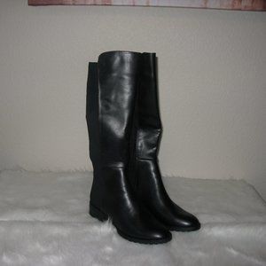Worthington Black Over The Calf Boots   Round Toe NWT